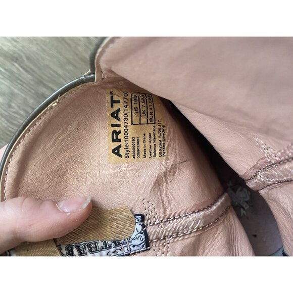 Ariat Boots Womens 10 Fatbaby Western Brown Pink Cowboy Boot - Picture 5 of 12